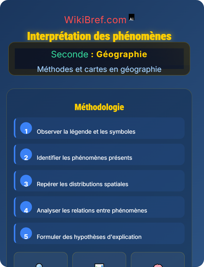 Interprétation des phénomènes Analyse de cartes thématiques