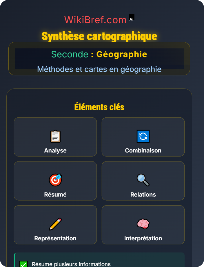 Synthèse cartographique Analyse de cartes thématiques