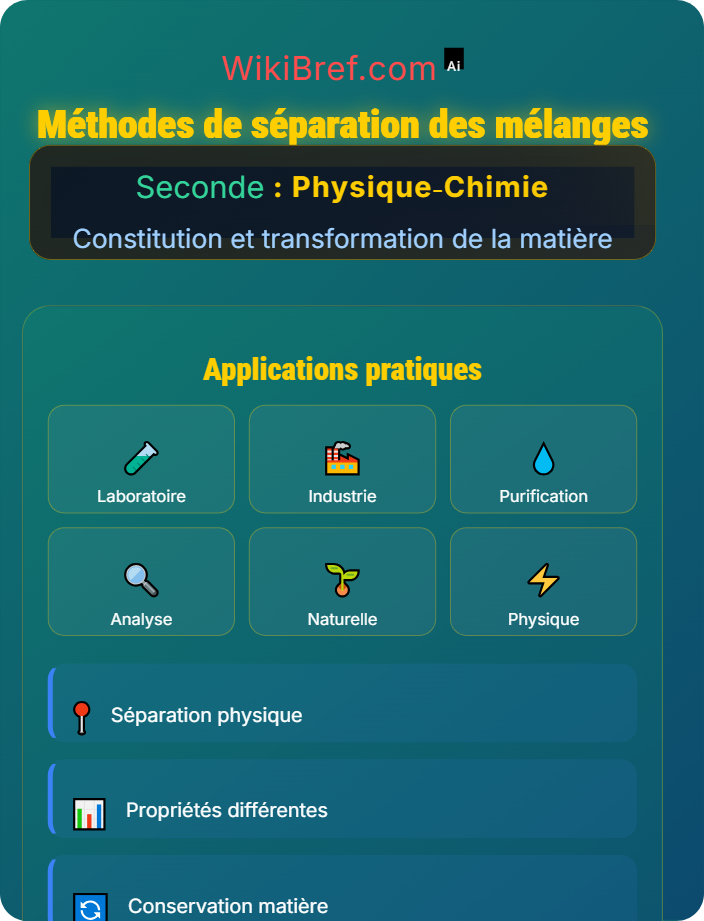 Méthodes de séparation des mélanges Corps purs et mélanges