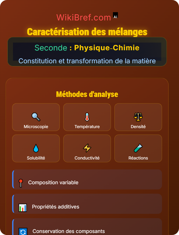 Caractérisation des mélanges Corps purs et mélanges