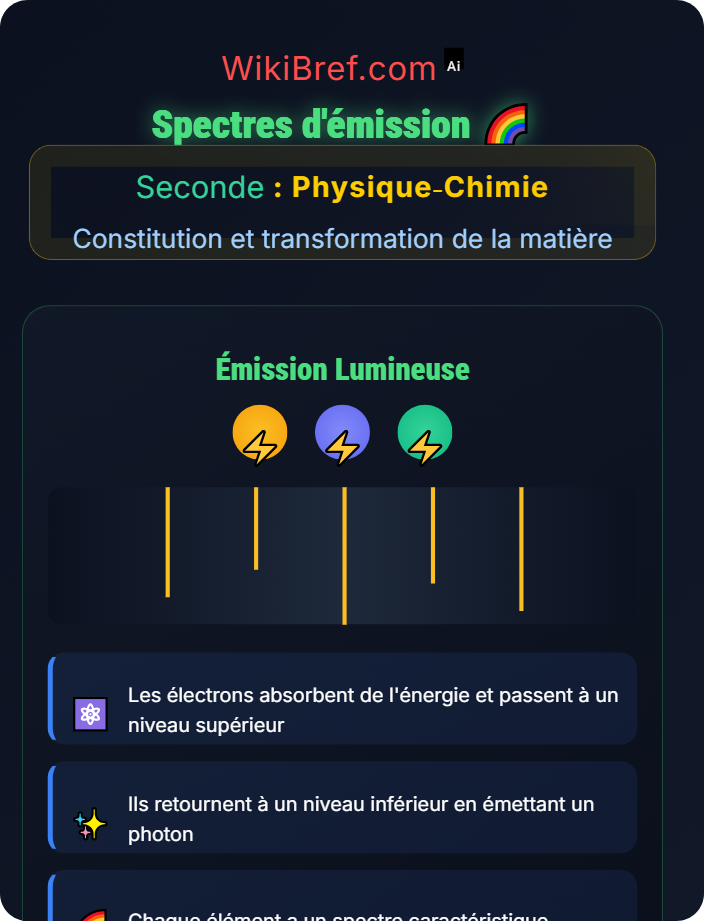 Spectres d’émission Structure de l’atome