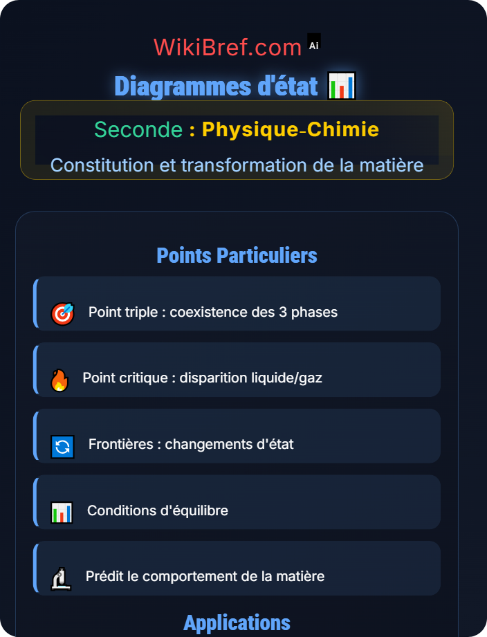 Diagrammes d’état Transformations physiques