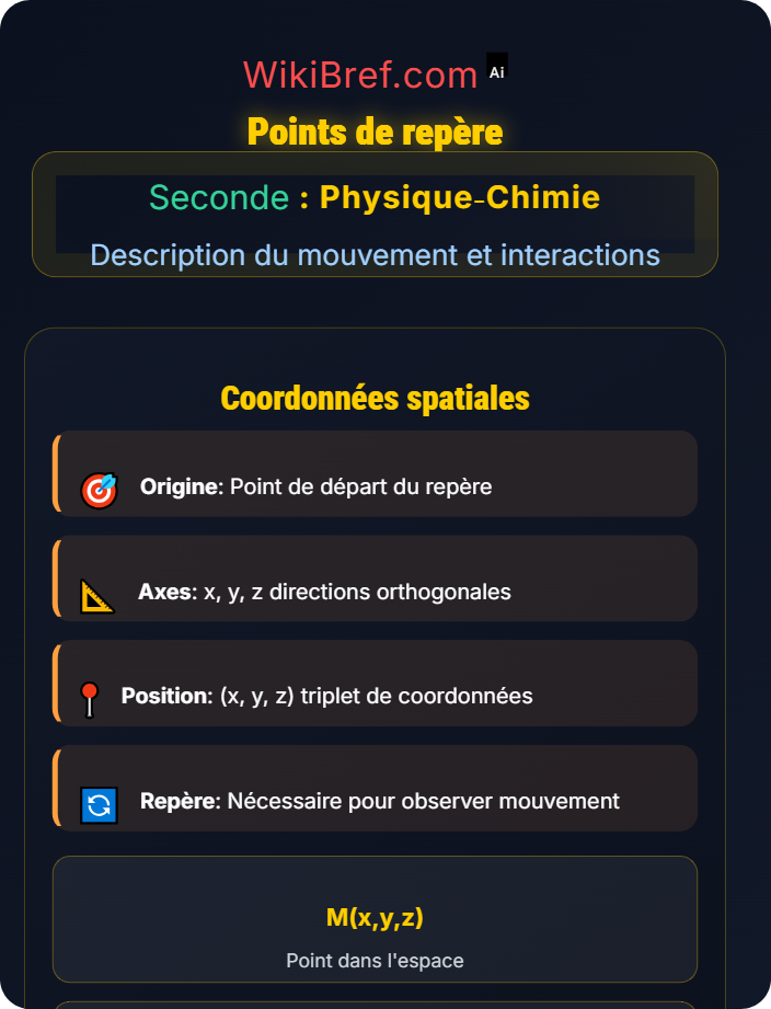 Points de repère Relativité du mouvement