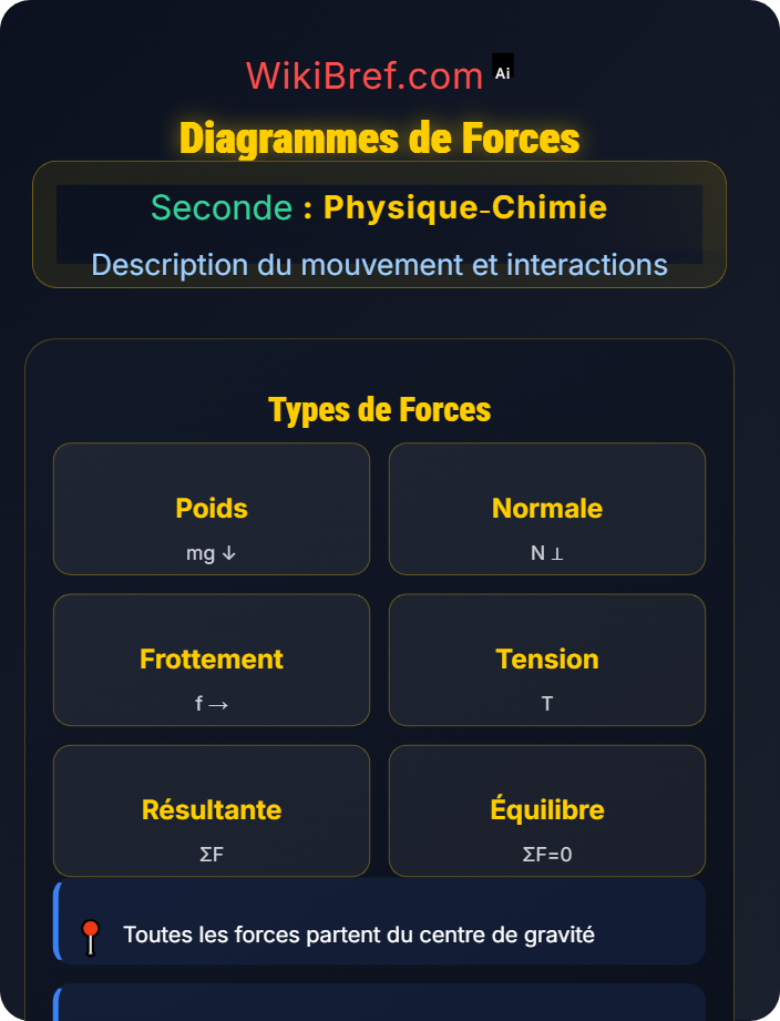 Diagrammes de forces Forces et modélisation d’une action mécanique