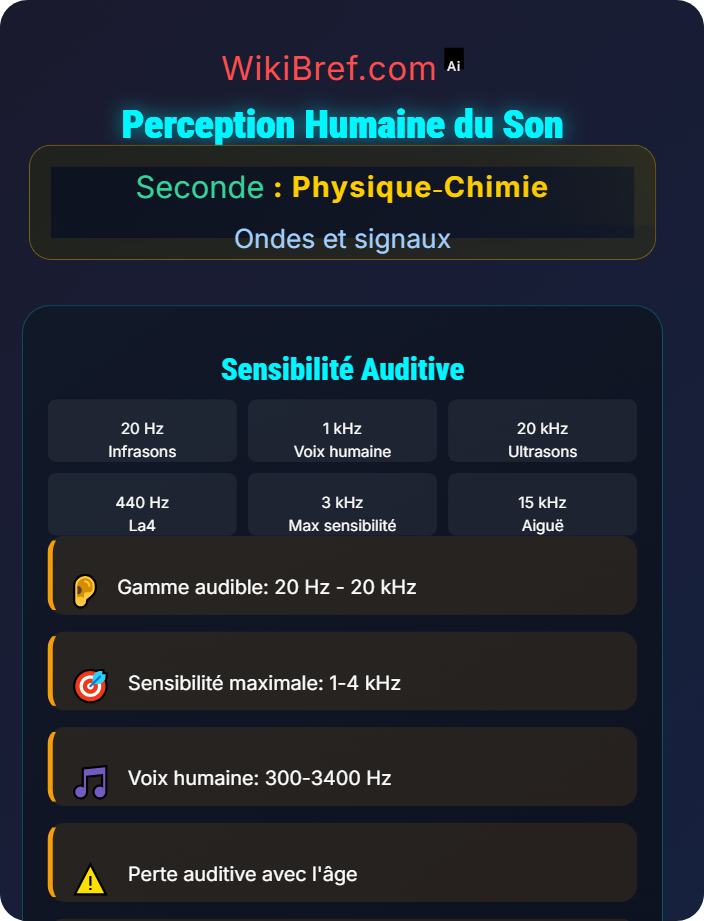 Perception humaine du son Fréquence, intensité et perception du son