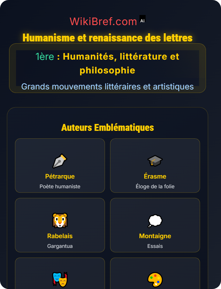 Humanisme et renaissance des lettres Comprendre les mouvements littéraires