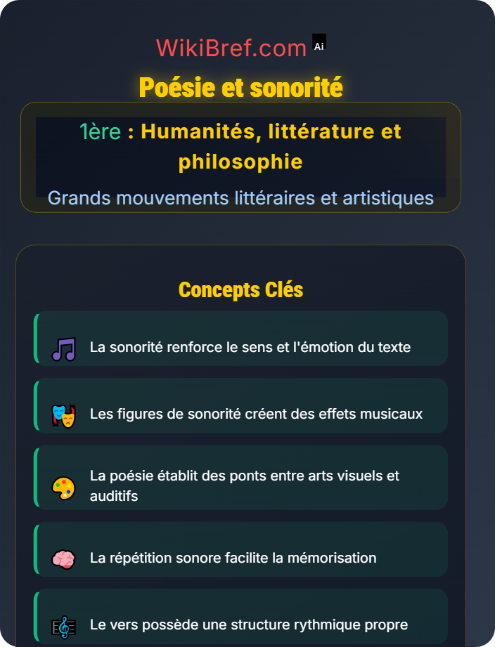 Poésie et sonorité Arts visuels et littéraires : interactions