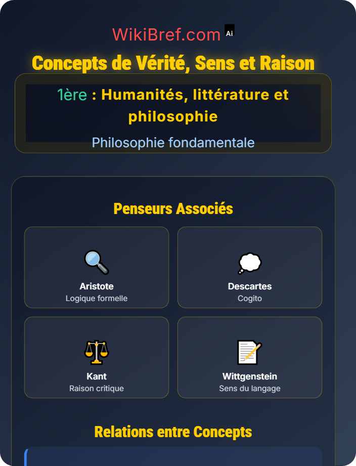 Concepts de vérité, sens et raison Introduction à la philosophie