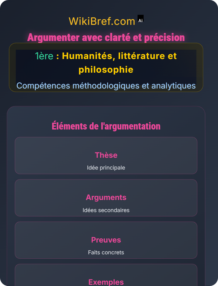 Argumenter avec clarté et précision Oral et communication réflexive