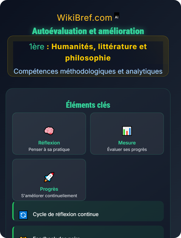 Autoévaluation et amélioration Oral et communication réflexive