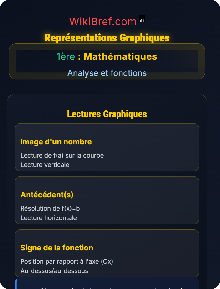 Représentations graphiques Fonctions de référence