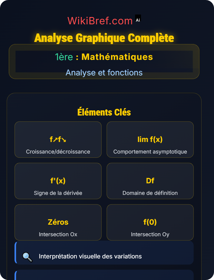 Analyse graphique complète Étude de fonctions