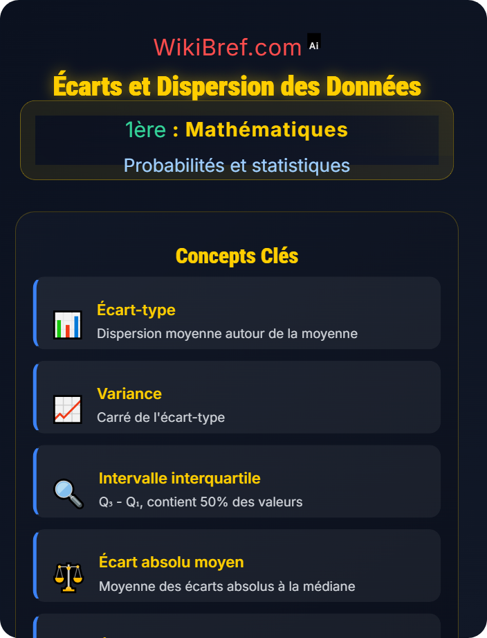 Écarts et dispersion des données Statistiques descriptives avancées