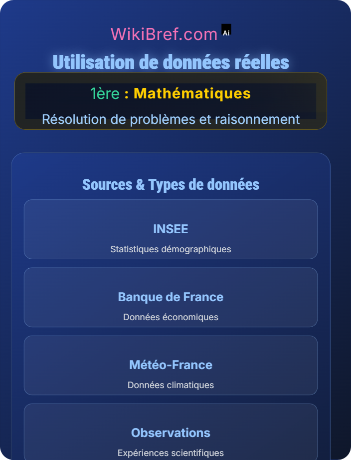 Utilisation de données réelles Modélisation mathématique