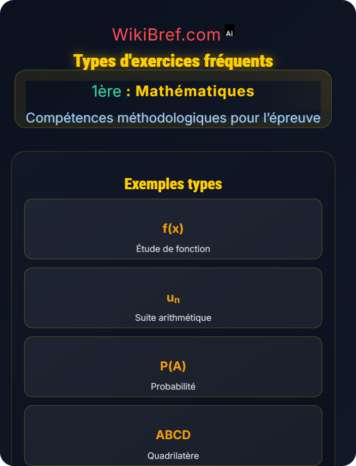 Types d’exercices fréquents Préparation au baccalauréat