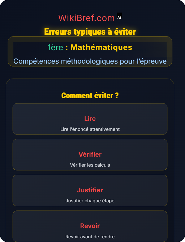Erreurs typiques à éviter Préparation au baccalauréat