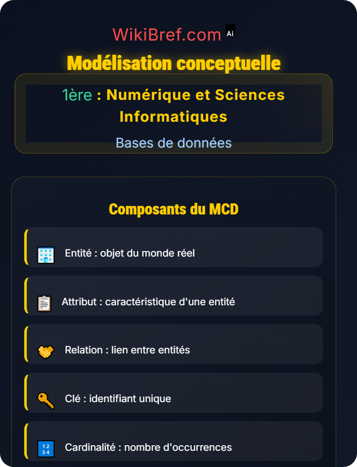 Modélisation conceptuelle Concepts fondamentaux