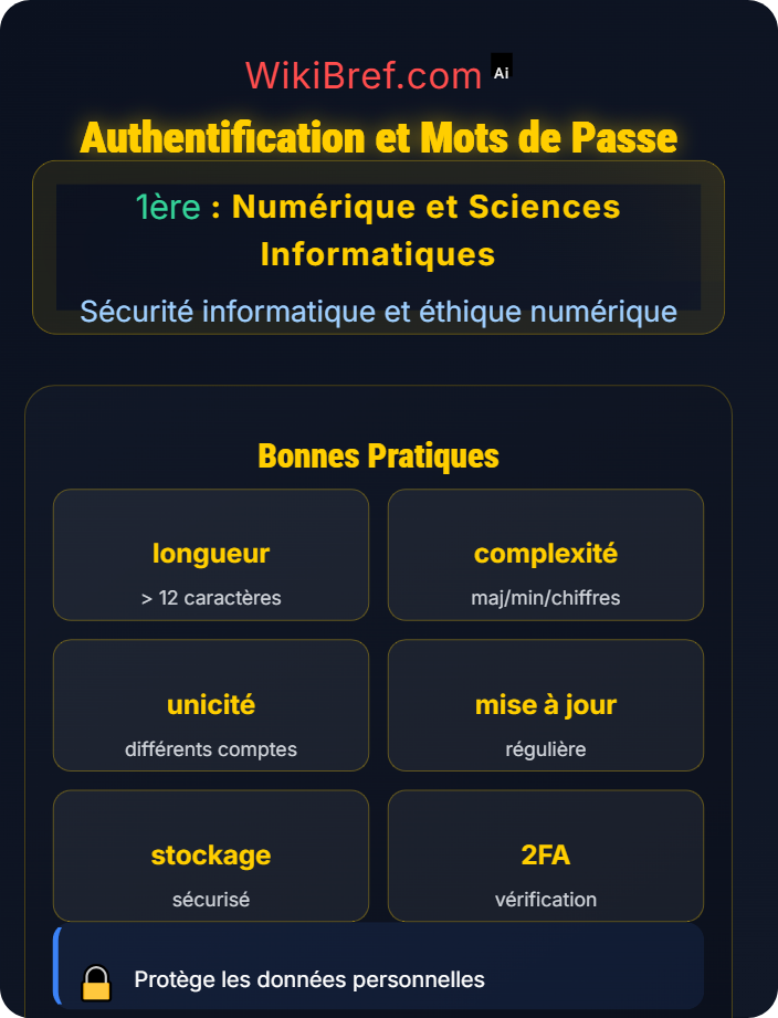 Authentification et mots de passe Principes de sécurité