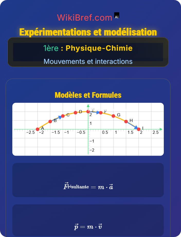 Expérimentations et modélisation Forces et lois dynamiques
