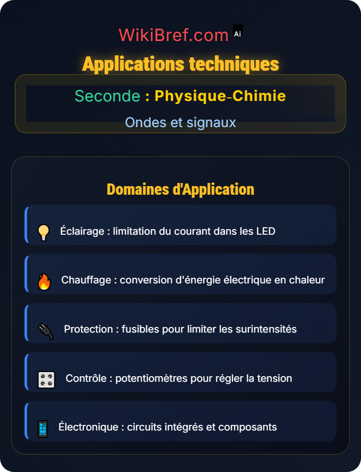 Applications techniques Loi d’Ohm et résistance électrique
