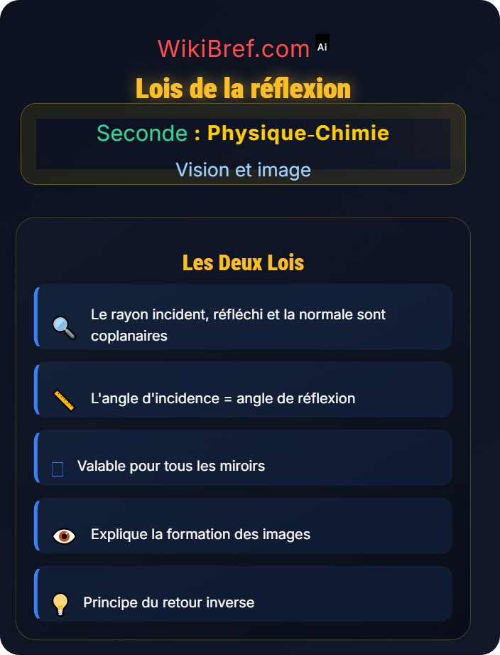 Lois de la réflexion Réflexion et réfraction de la lumière
