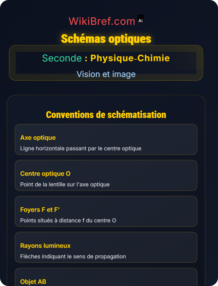 Schémas optiques Lentilles convergentes et formation d’images