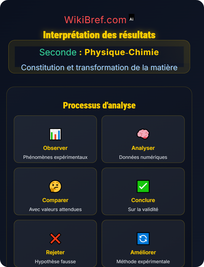 Interprétation des résultats Identification d'une espèce chimique