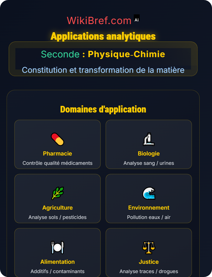 Applications analytiques Identification d'une espèce chimique