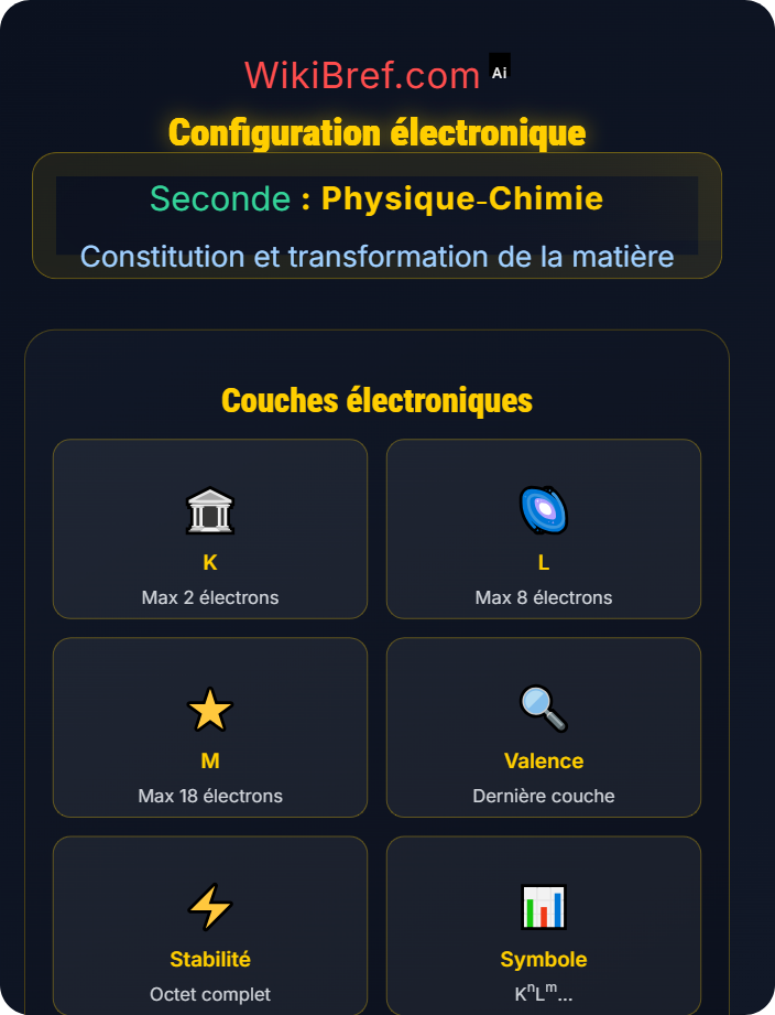 Configuration électronique Structure de l’atome