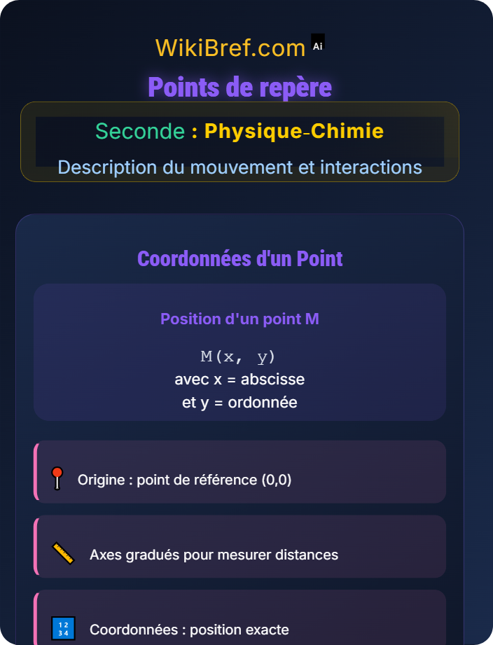 Points de repère Relativité du mouvement