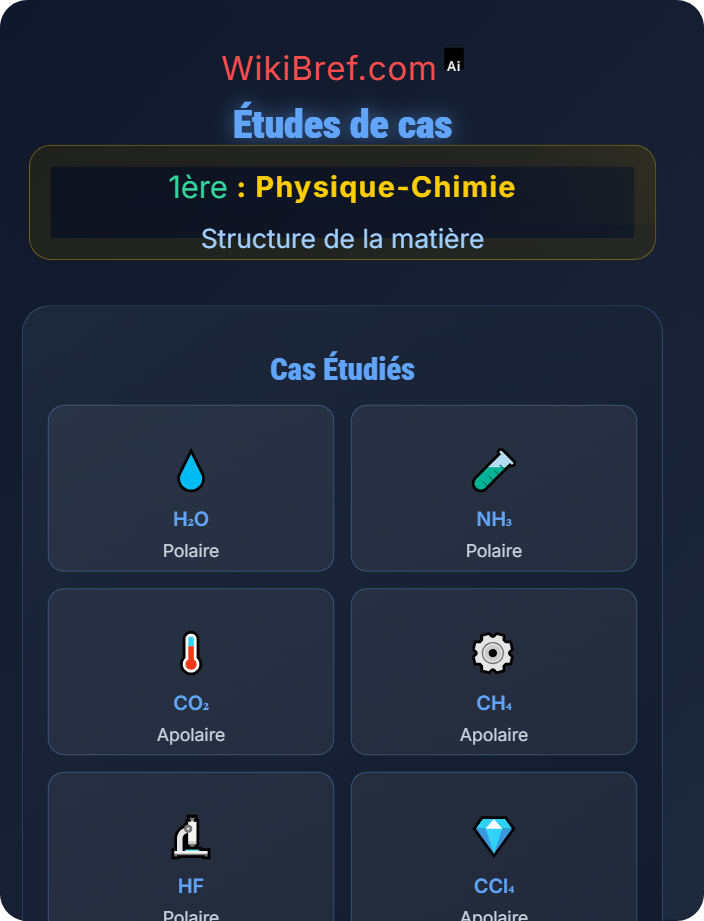 Études de cas Polarité et électronégativité