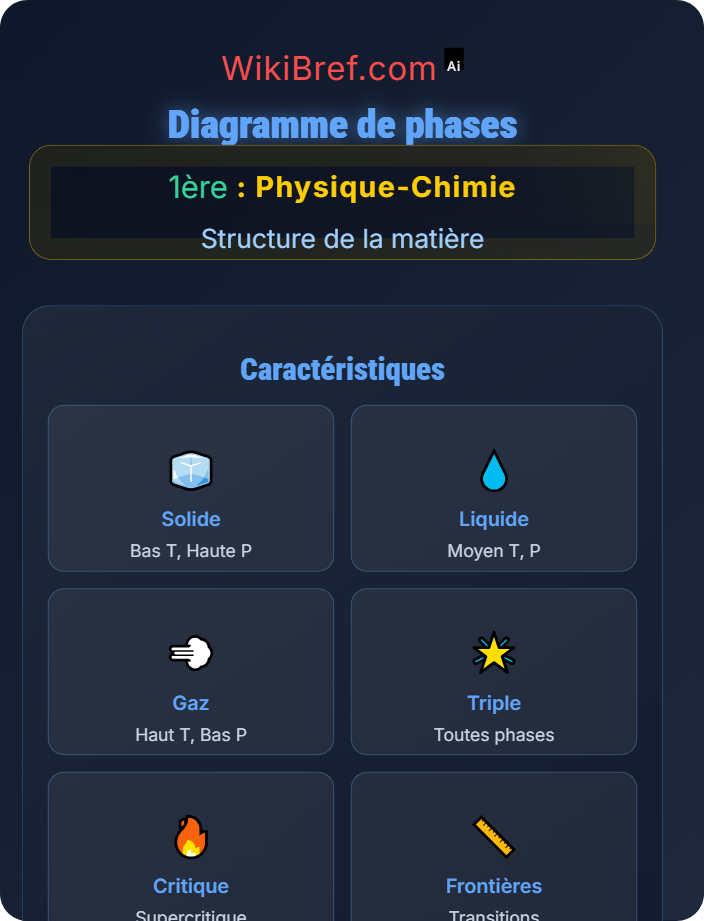 Diagramme de phases Cohésion et états de la matière