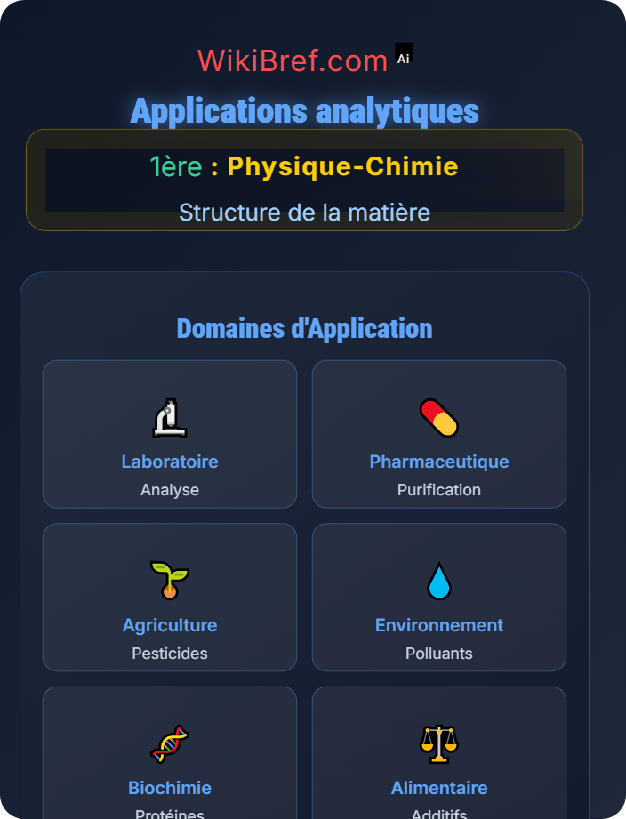 Applications analytiques Solubilité et extraction