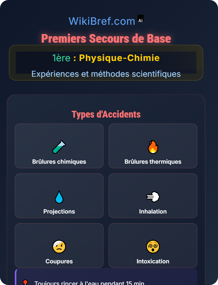 Premiers secours de base Sécurité en laboratoire