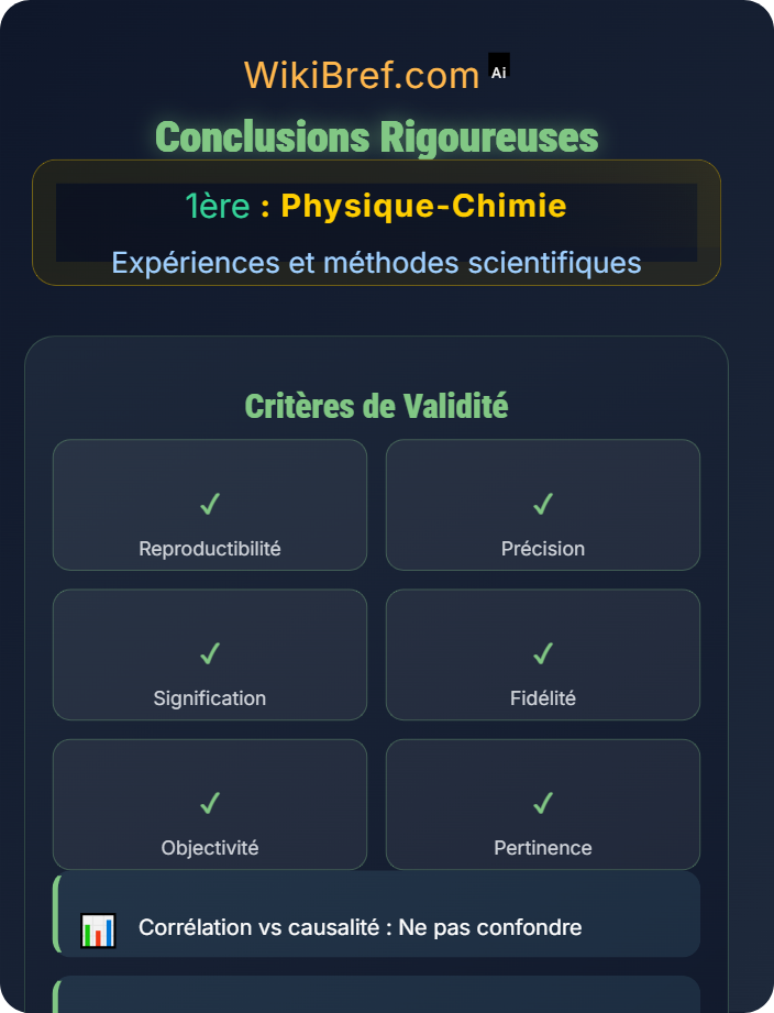 Conclusions rigoureuses Traitement des données