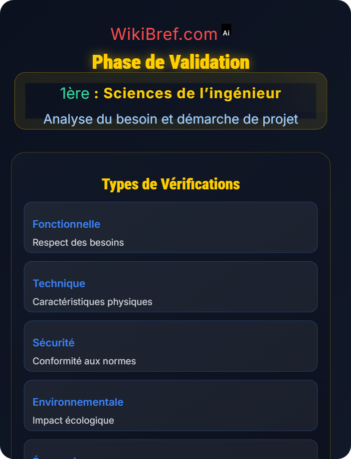 Phase de validation Phases d’un projet d’ingénierie
