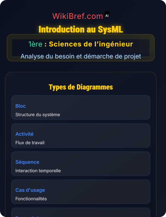 Introduction au SysML Langages de modélisation