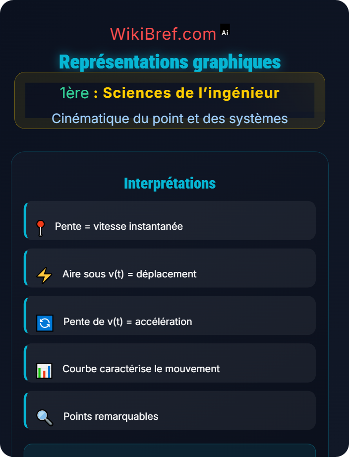 Représentations graphiques Notions de base de cinématique