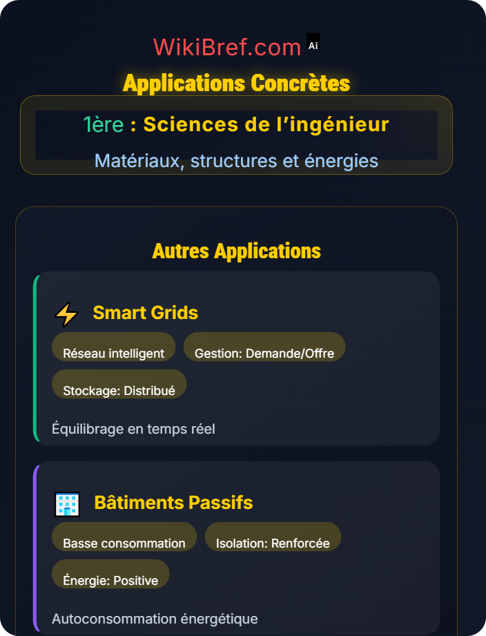 Applications concrètes Énergies et sources