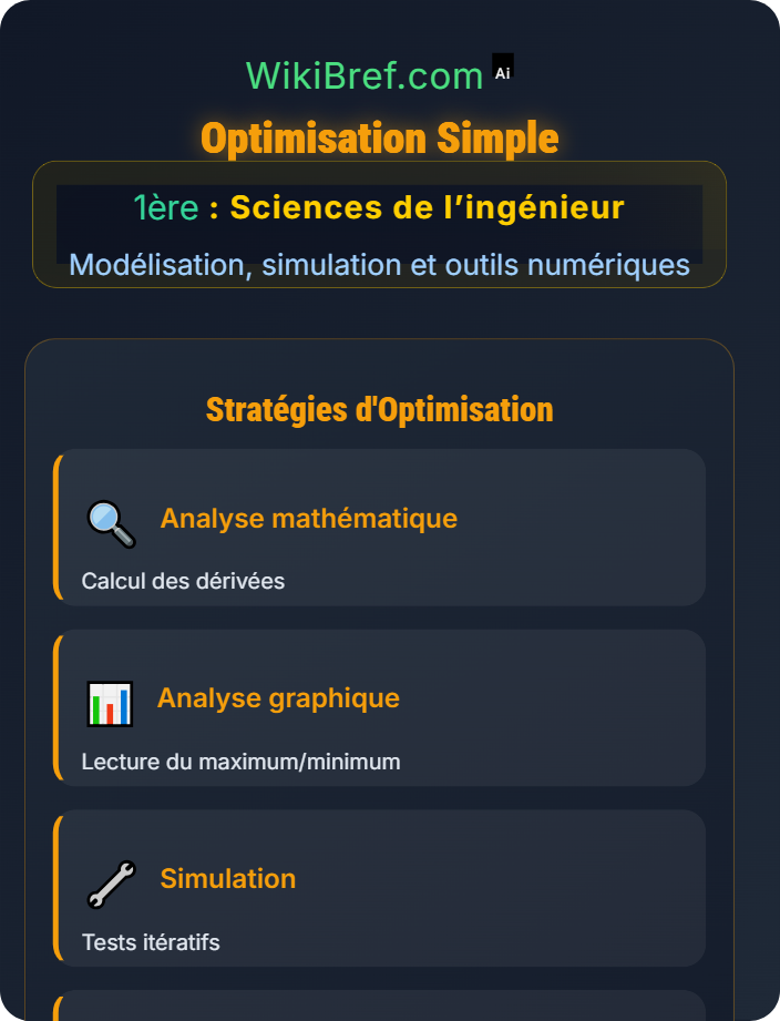 Optimisation simple Analyse de performances