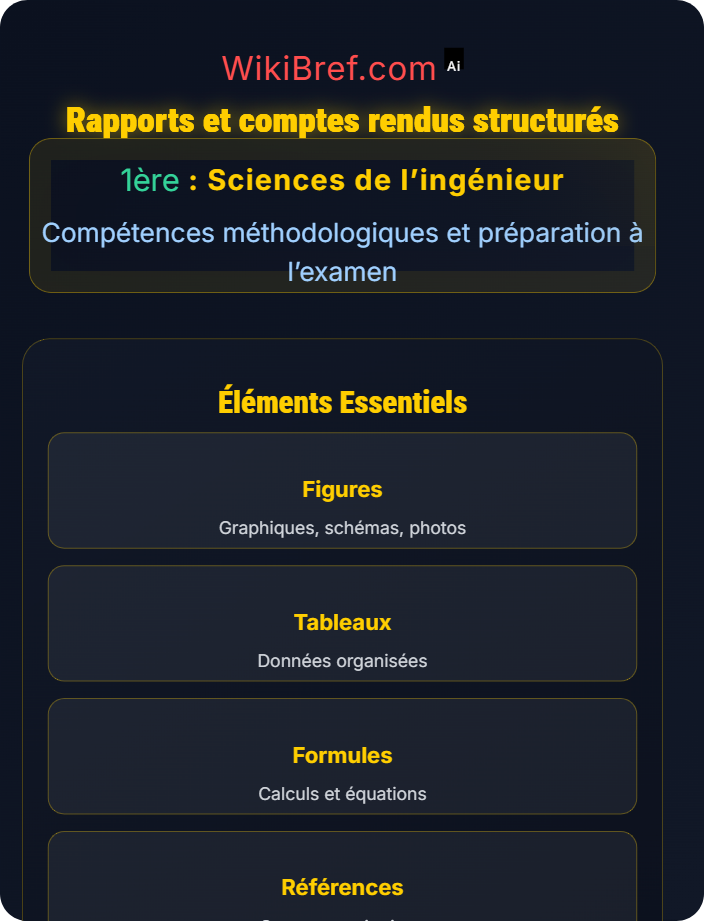 Rapports et comptes rendus structurés Communication des résultats techniques
