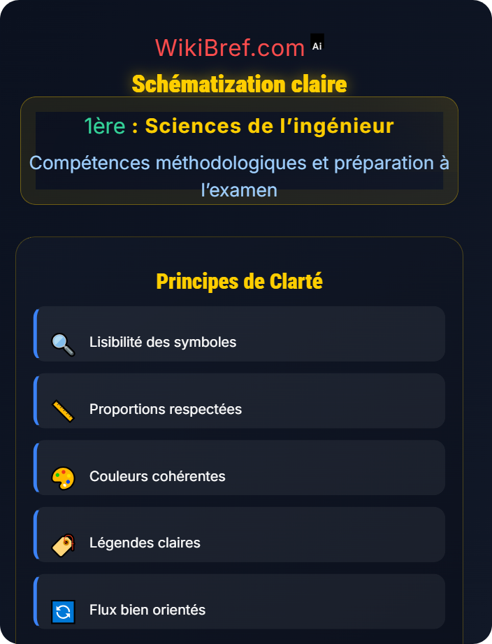 Schématisation claire Communication des résultats techniques