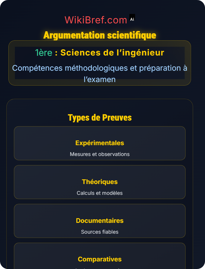 Argumentation scientifique Communication des résultats techniques