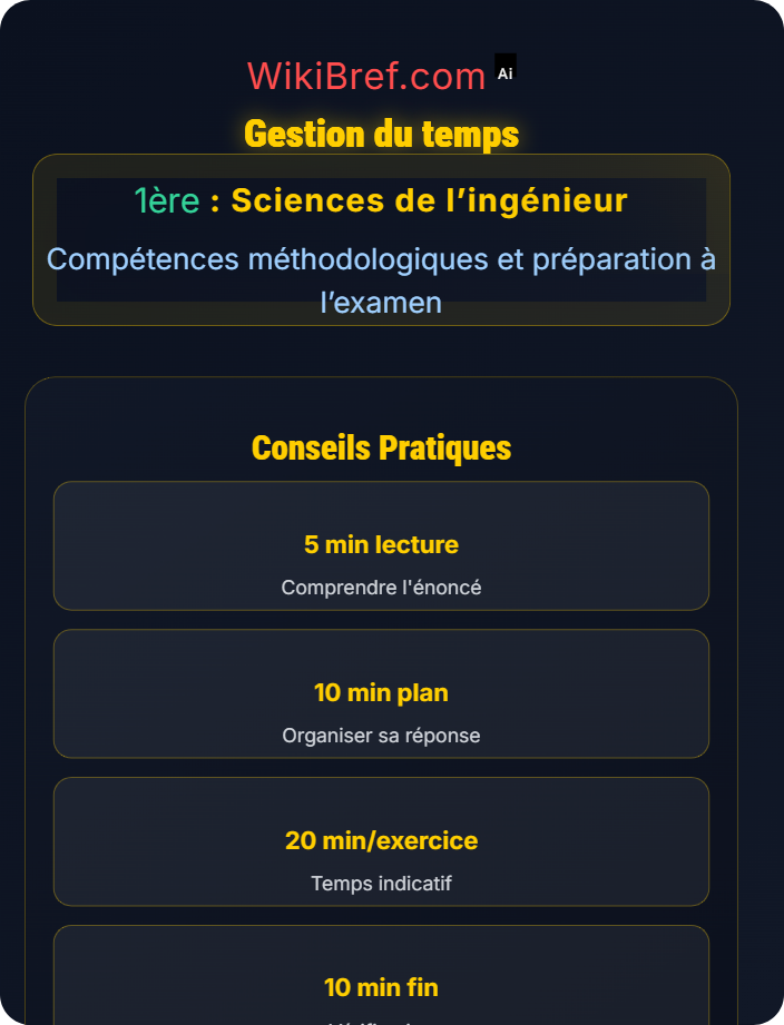 Gestion du temps Préparation au bac