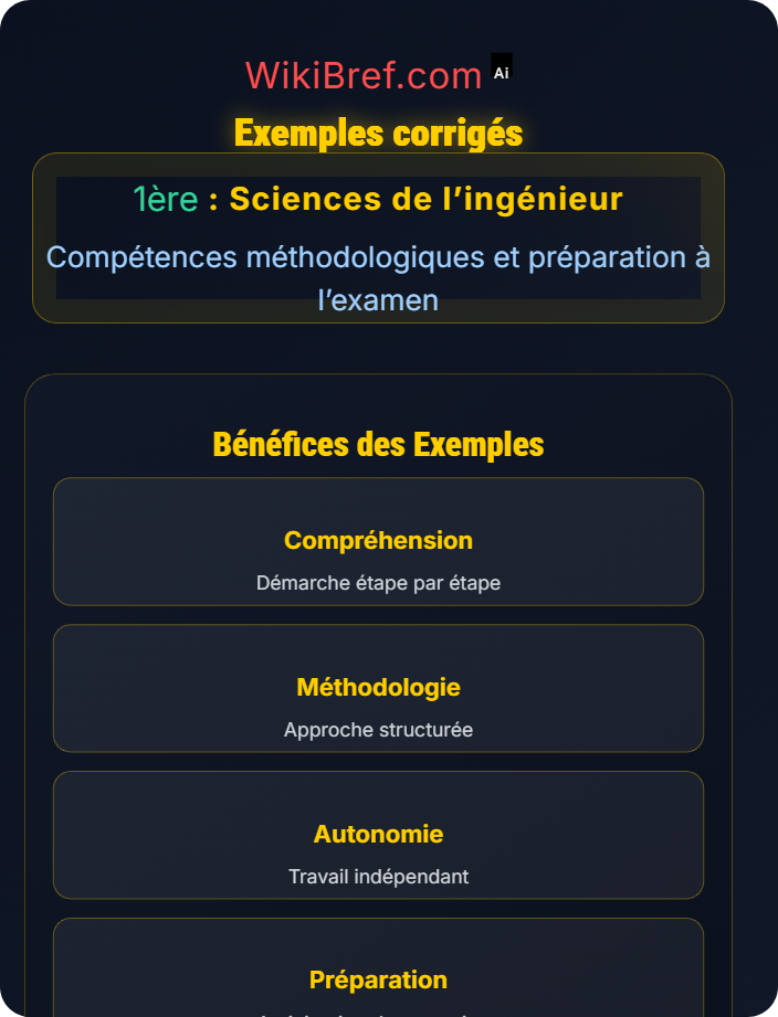 Exemples corrigés Préparation au bac