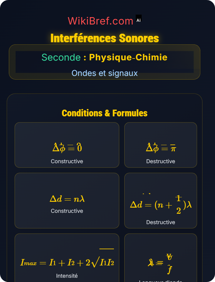 Interférences sonores Émission et propagation d’un signal sonore