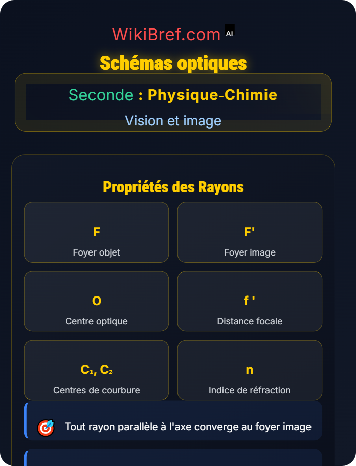 Schémas optiques Lentilles convergentes et formation d’images