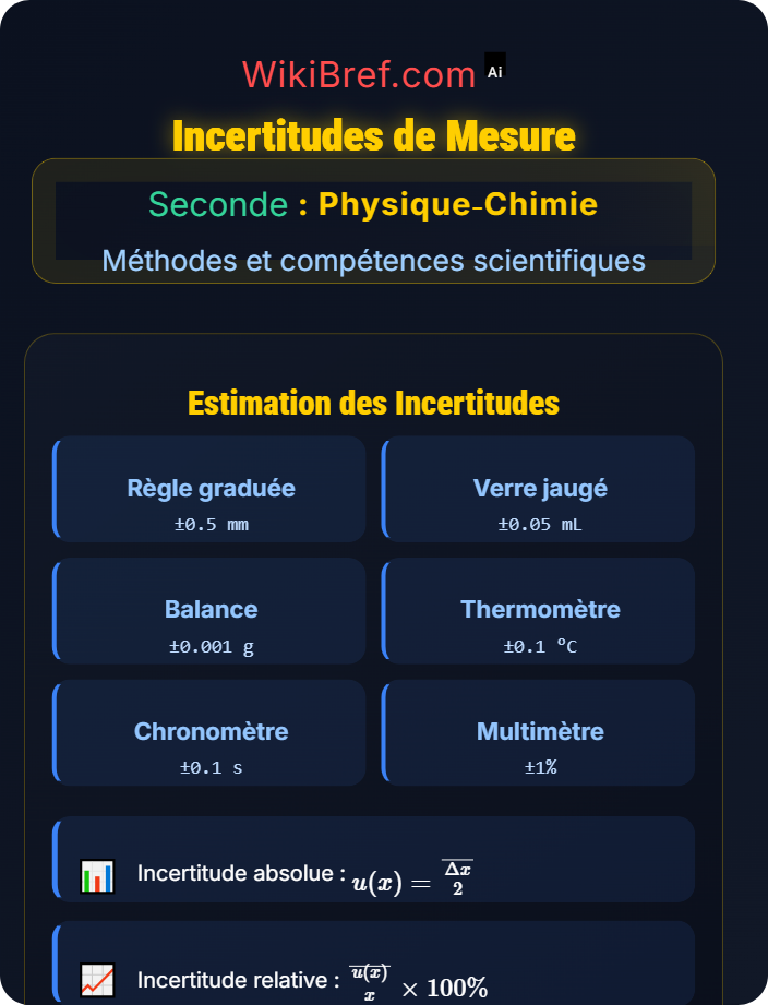 Incertitudes de mesure Mesures et unités