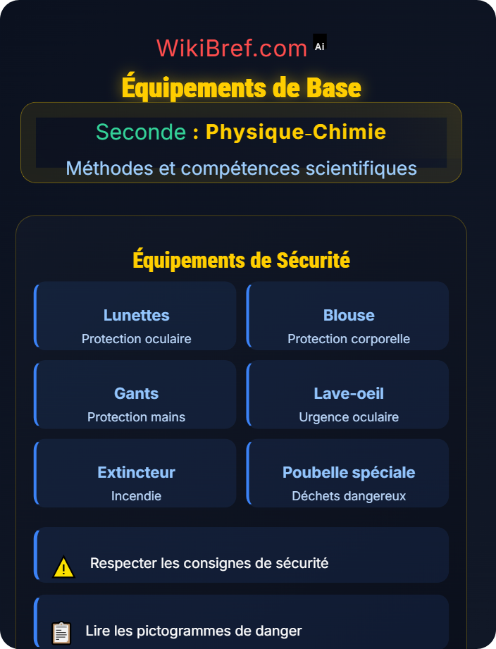 Équipements de base Matériel de laboratoire et sécurité