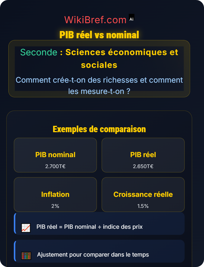 PIB réel vs nominal PIB : mesure des richesses d’un pays